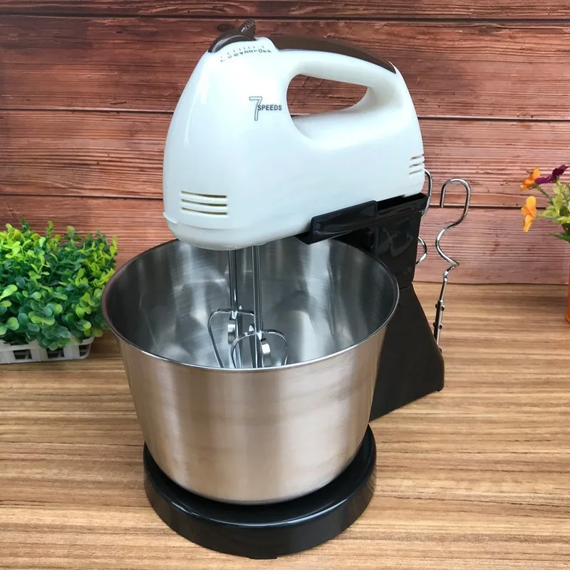 Electric egg beater household, electric hand-held mixer, automatic desktop egg beater, dough mixer with bucket