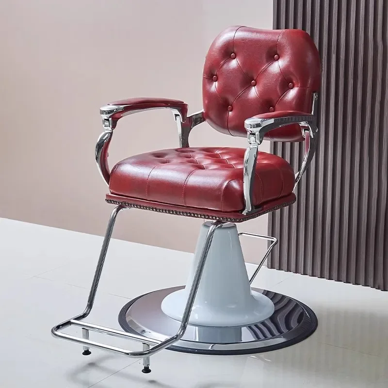 

Red Luxury Armchair Beauty Salon Saloon Chairs Professional Furniture Chair Simplicity Barber Silla Barberia Rotating Nails