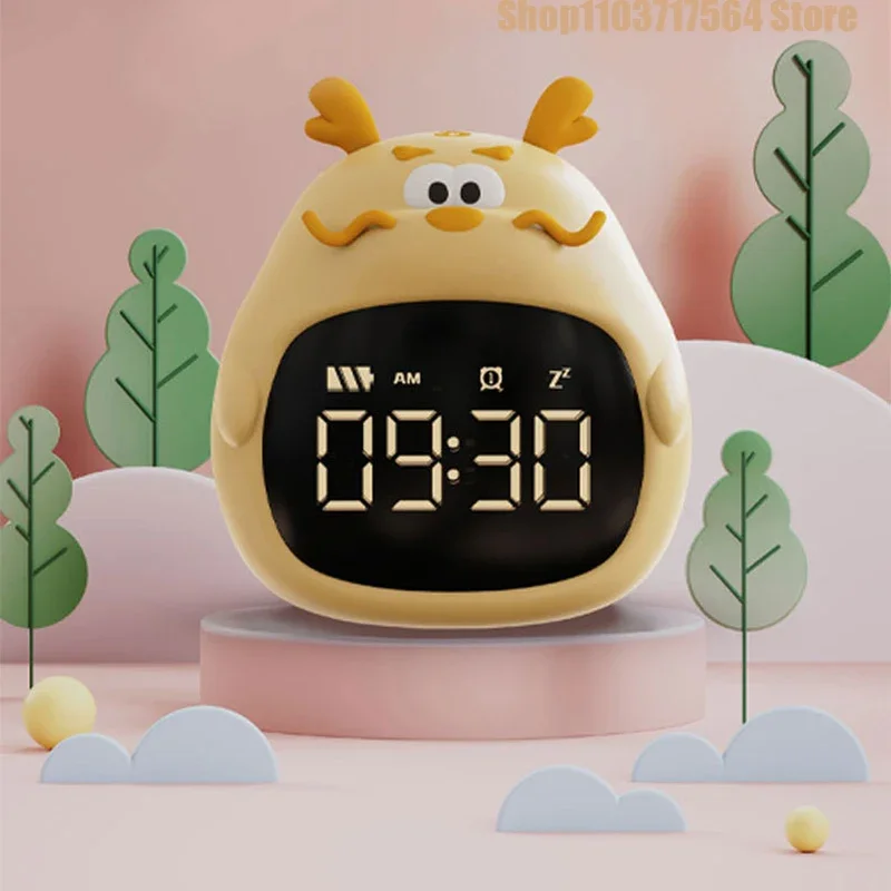 Electronic small alarm clock for students with charging mute headboard luminous Creative personality Lazy voice oversized childr