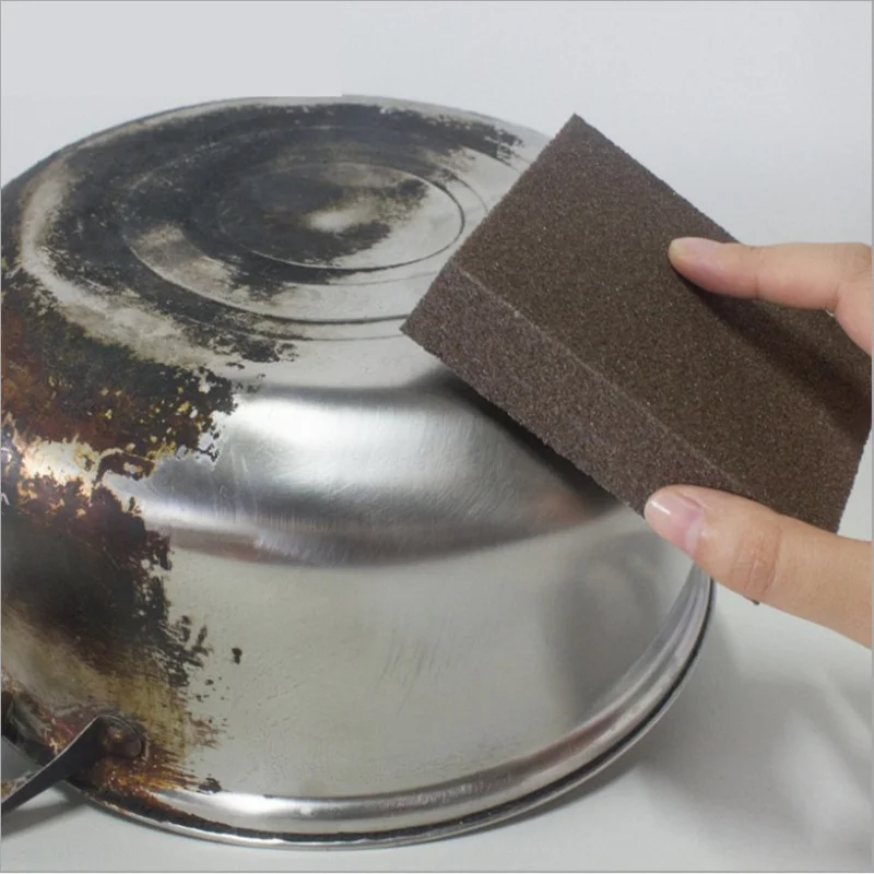 2/4/6/8/10Pcs Magic Sponge Eraser Carborundum Removing Rust Cleaning Brush Descaling Clean Rub for Cooktop Pot Kitchen Sponge