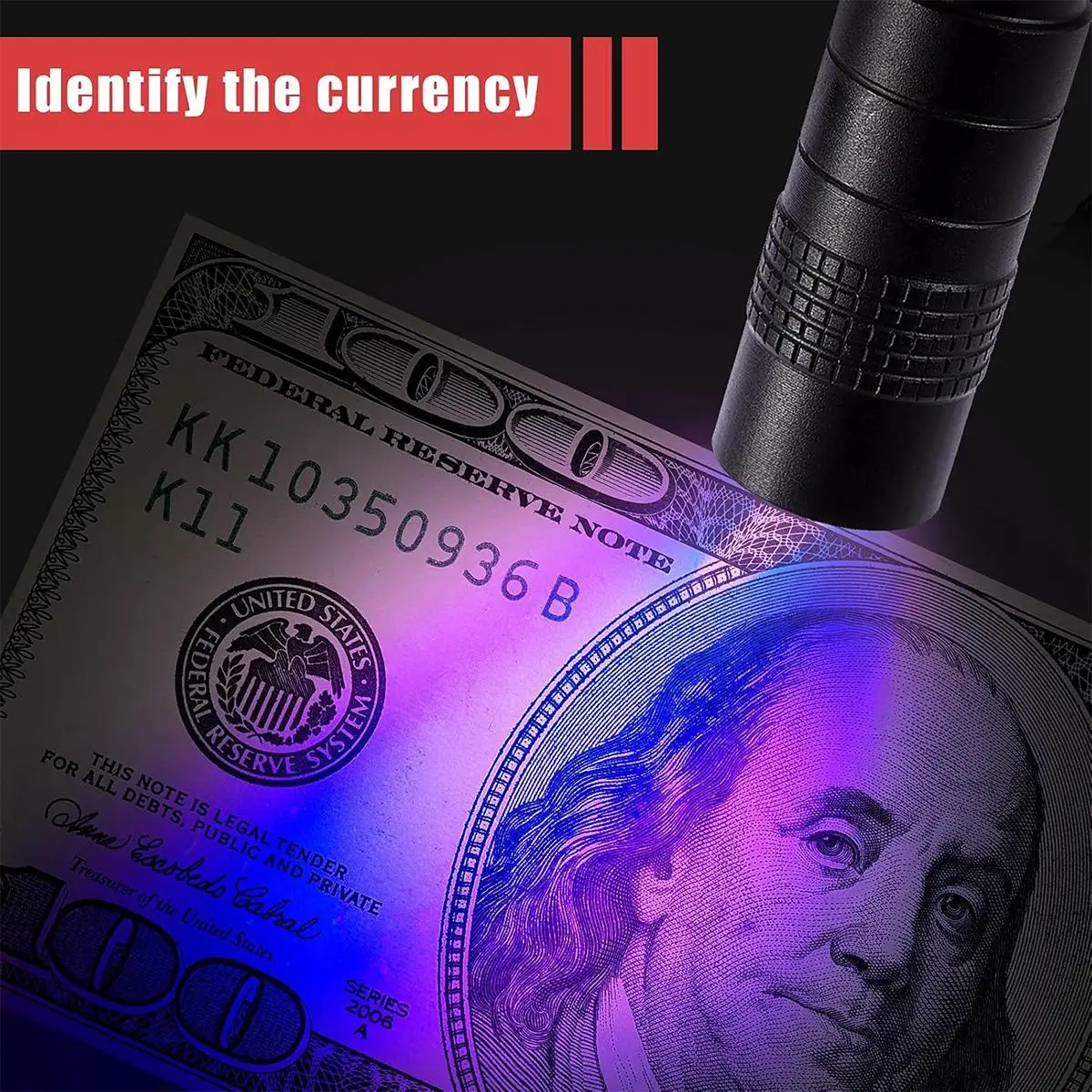 الأشعة فوق البنفسجية مصباح يدوي 365nm الأشعة فوق البنفسجية الشعلة مع القلم كليب الكاشف 36nm المحمولة Led الأشعة فوق البنفسجية مصباح يدوي Led البقع كشف مصباح #3