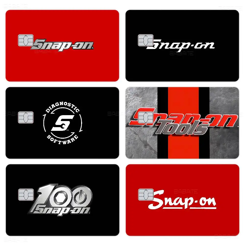 S-Snap On Logo 2024 Anime Cartoon Skin Stickers Film Tape Case for Big Credit Debit Card Front Side