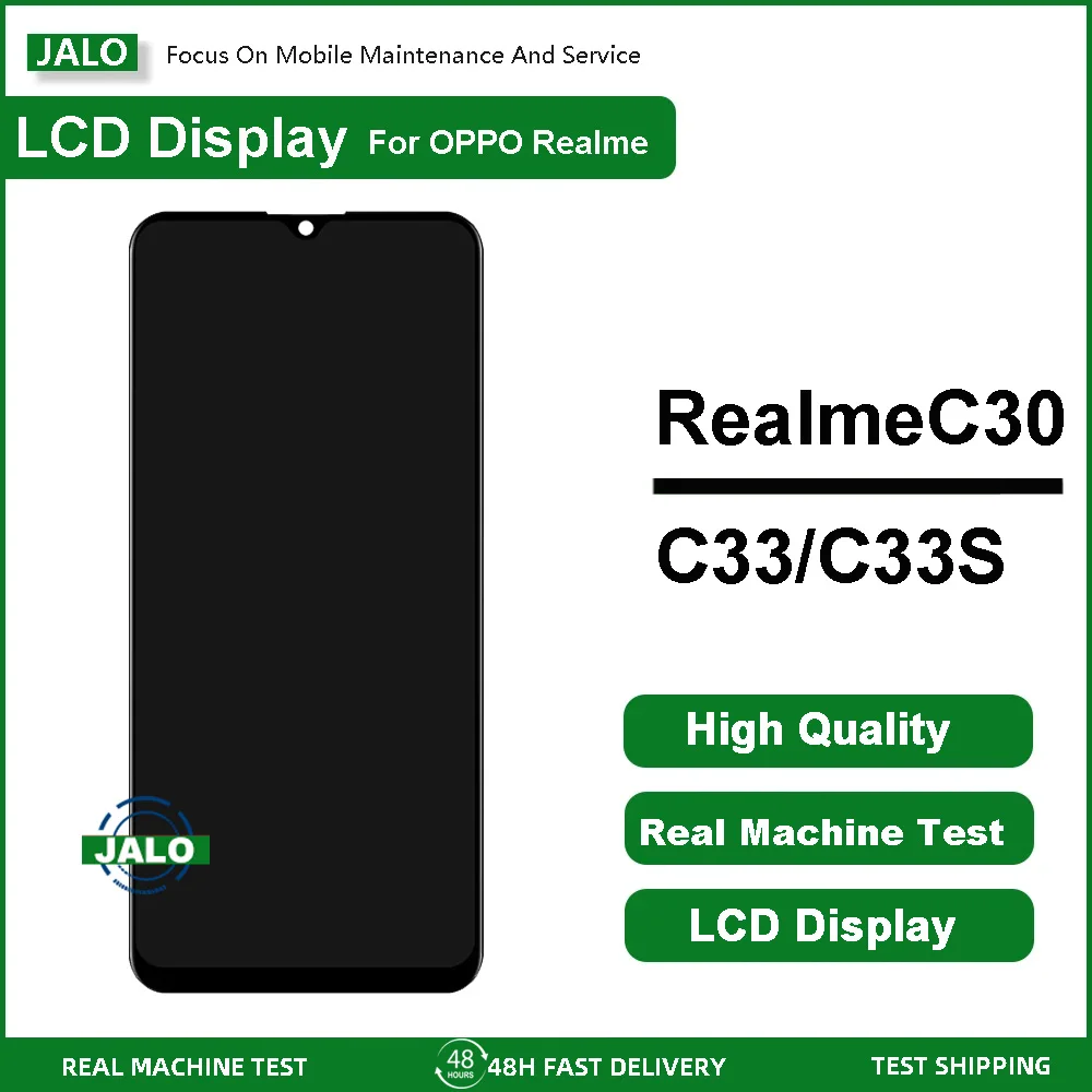 Jalo conjunto de tela para oppo realme c30 s c31 c33 c33s c39f display lcd tela toque painel lcd substituição