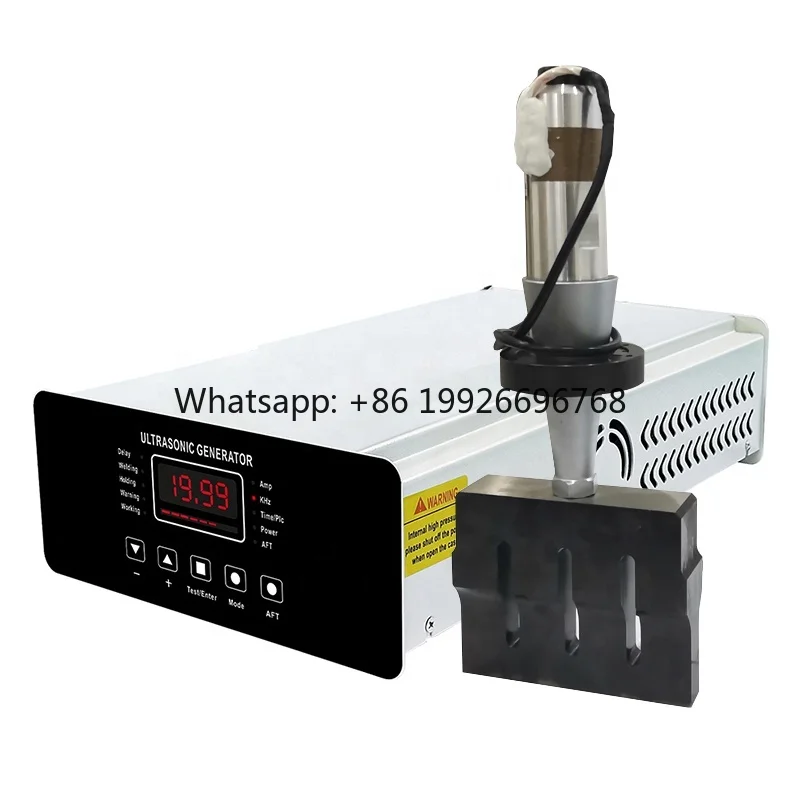 New QXULTRASONIC 20kHz 2000W Digital Ultrasonic Transducer Machine Generator AC198V-242V Adjustable 50Hz/60Hz PVC/PET/ABS