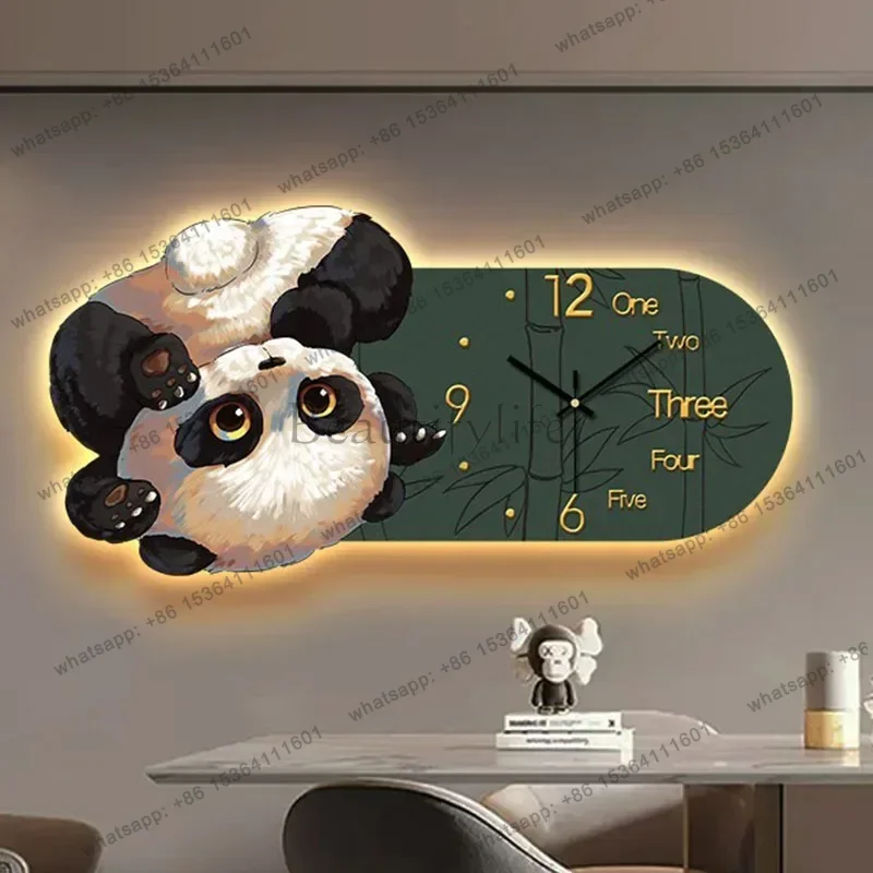 LJY Acrylic Battery Led Wall Clocks Night Light Black Luminous Large Digital Clock Modern Living Room Horloge Murale Home Furnit