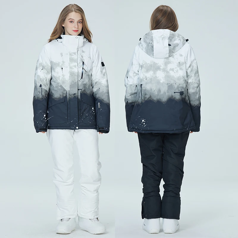

Snowboarding Suit Sets for Men and Women, Snow Wear Clothing, Waterproof, Ski Jacket, Strap Pant, Winter Costume, For Adult