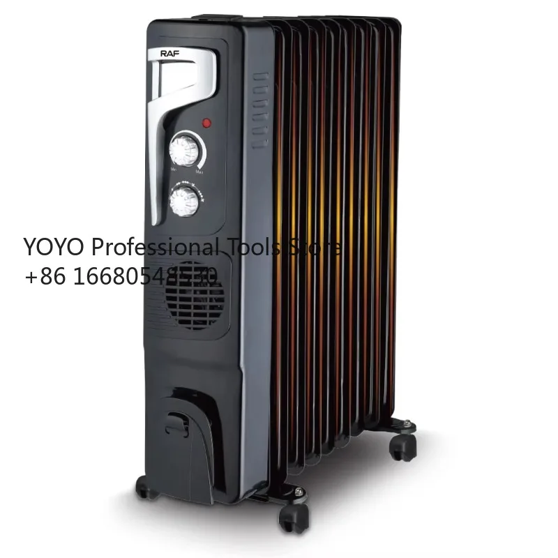 d11sRAF 2400W Oil Filled Radiator Electric Heater Adjustable Thermostat Silent Operation Overheating Protection Portable Home Us