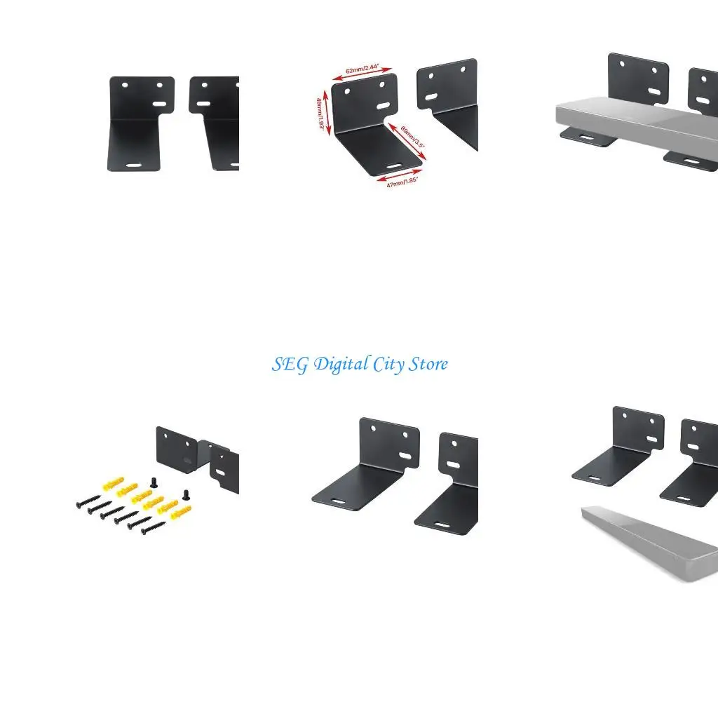 

U75B Universal Soundbar Wall Mount L Brackets Extending Speaker Arm Holder Surround Sound Speaker Bracket Mounting