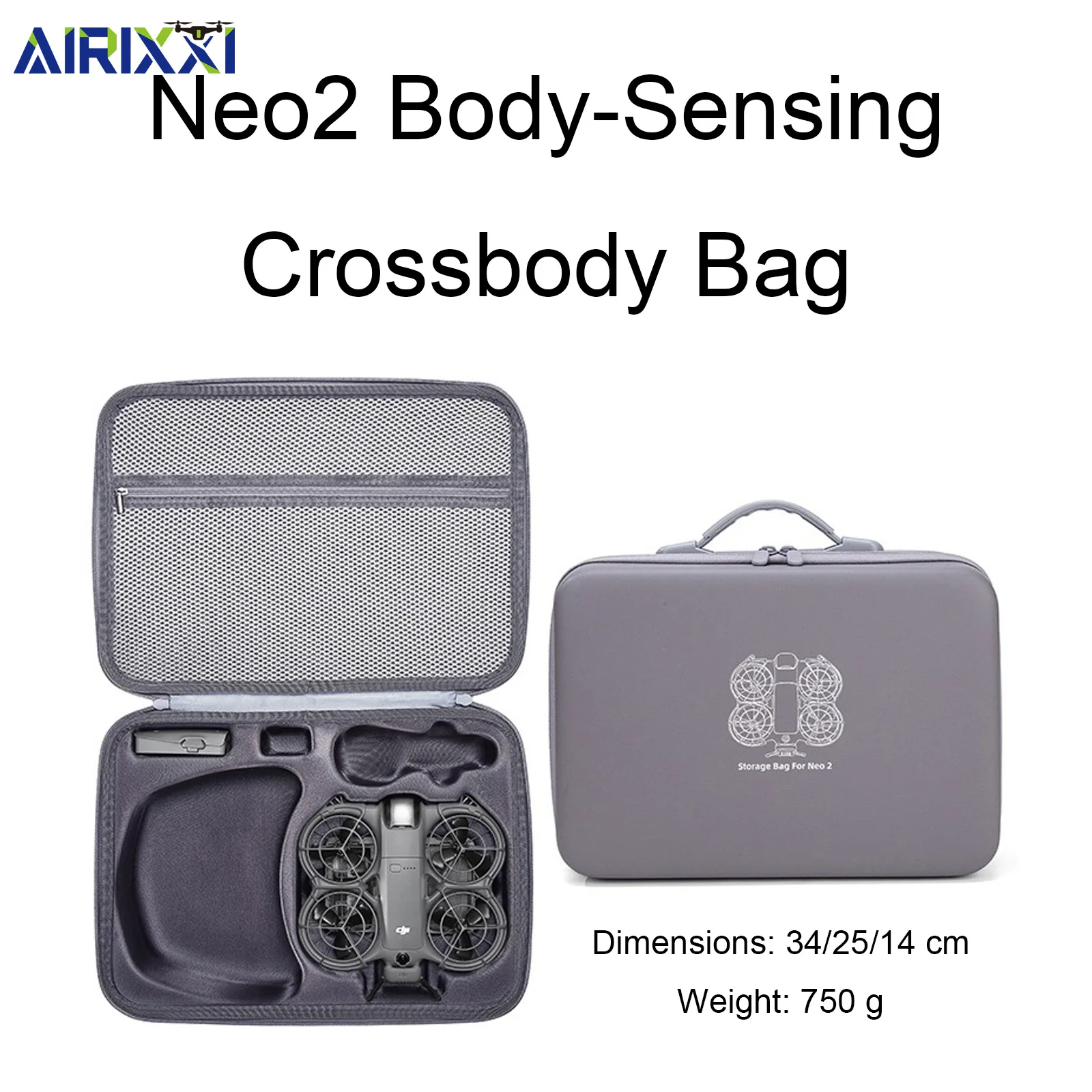 

For Dji Neo 2 Motion Fly More Combo Portable Shockproof Crossbody Storage Bag With Handle