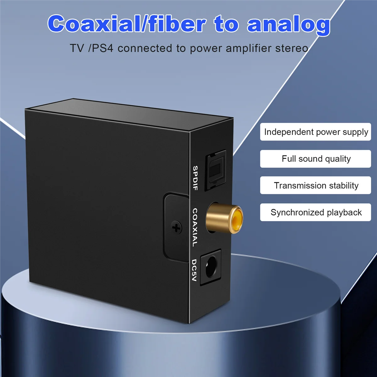 HEIßER Tragbare 3,5mm Jack Koaxial Optische Faser Digital-Analog Audio AUX RCA L/R Konverter Digital Audio decoder Verstärker