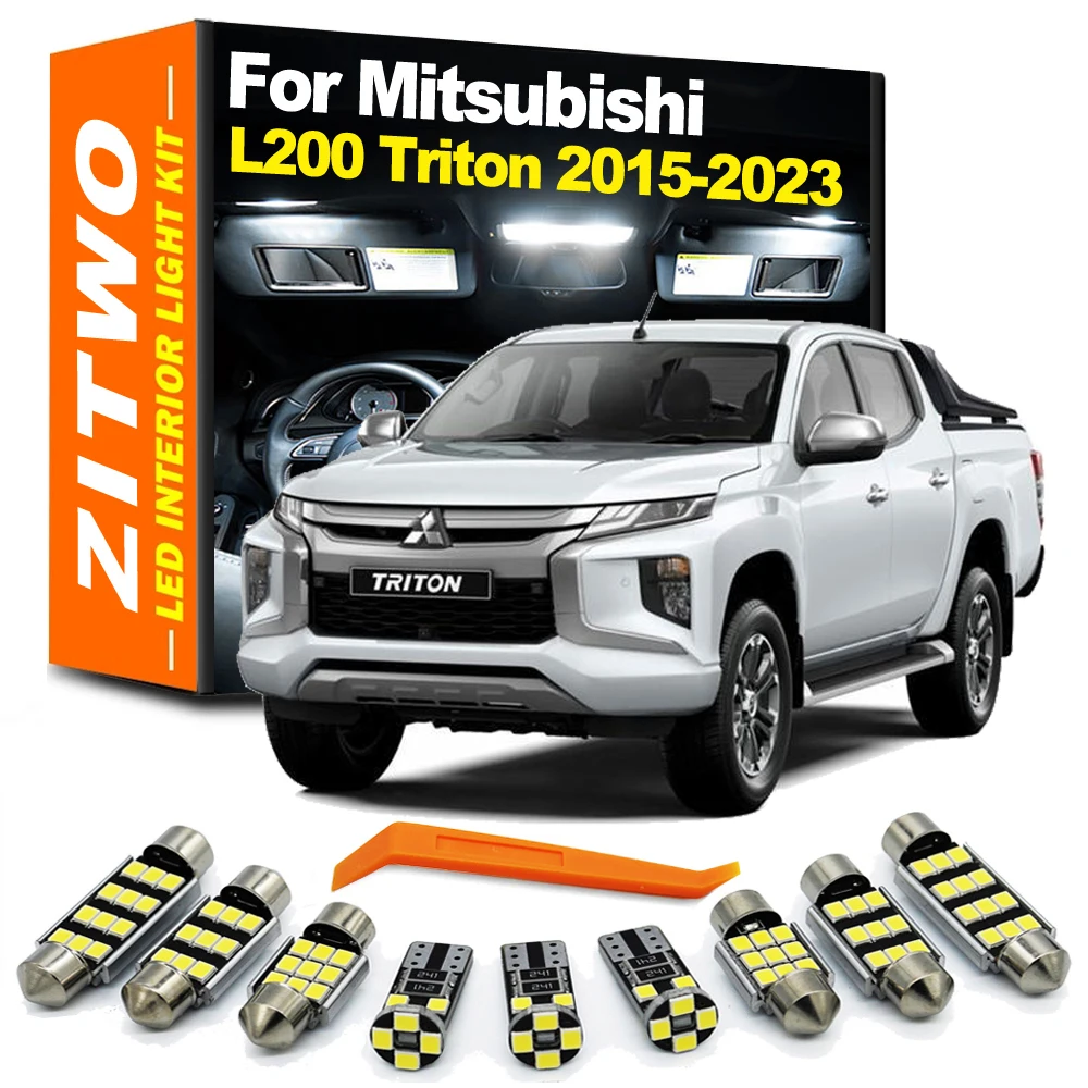 ZITWO 11Pcs LED Interior Light Bulb Kit For Mitsubishi L200 Triton Strada Sportero 2015 2016 2017 2018 2019 2020 2021 2022 2023