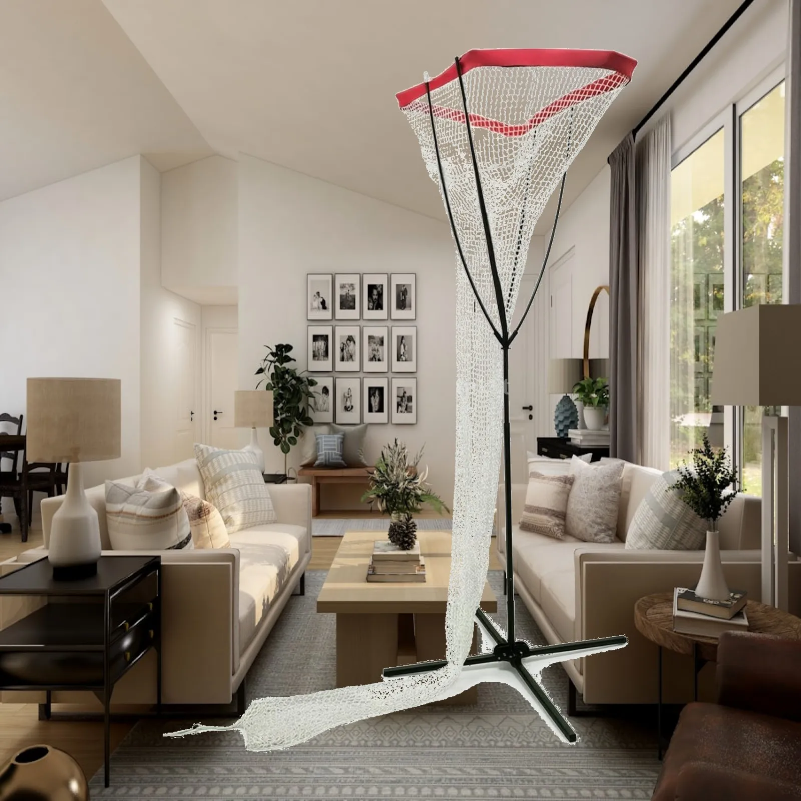 Volleyball Training Net Freestanding Volleyball Net with Metal Frame indoor/outdoor Portable for Backyard, Gym