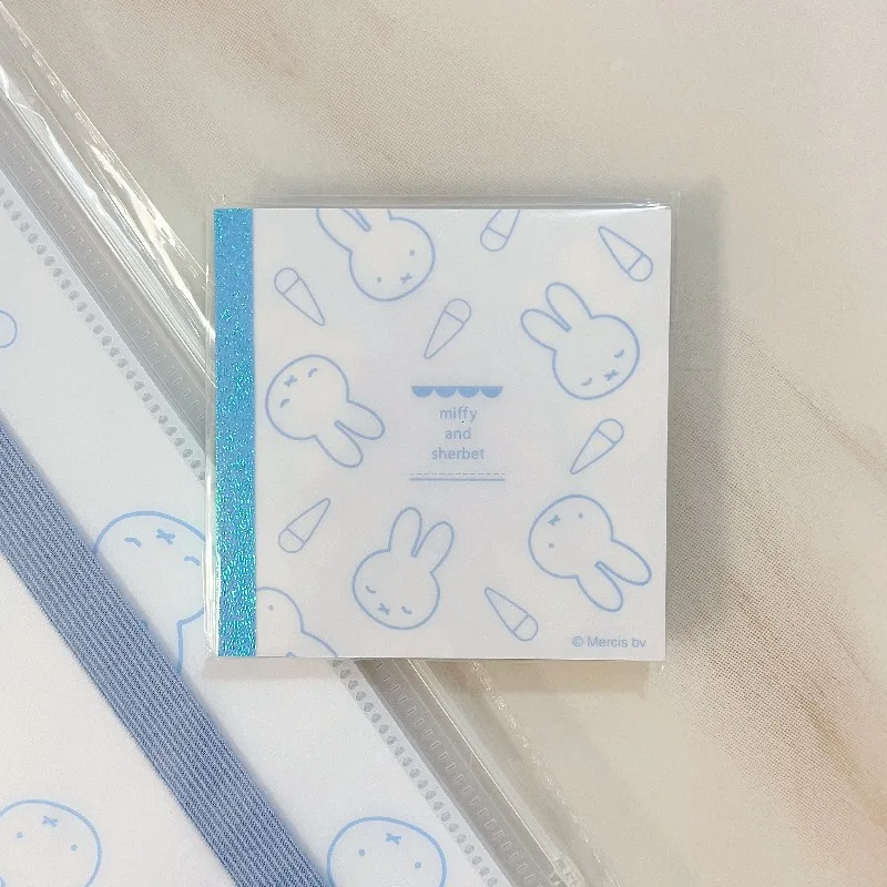 Hot Miffy Slush Series Square Memo Pad Transparent 3D Stickers Memo Sheets Notepad Decorative Labels Stationery Desk Office Use