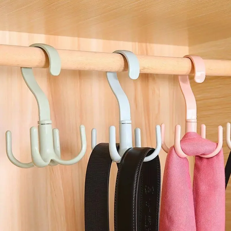 Four-claw Hook, Bag Storage Artifact, Rotatable Coat Rack, Multi-purpose Shoe Rack, Tie Scarf Hanger