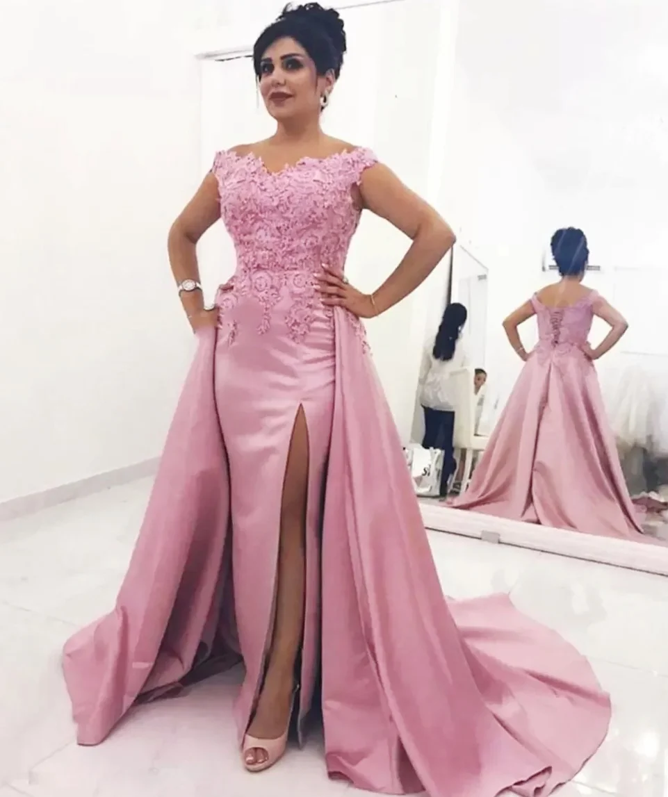 Custom Elegant Mother of the Bride Dresses with Over skirt Appliques Off Shoulder Corset Back Wedding Party Formal Evening Gowns