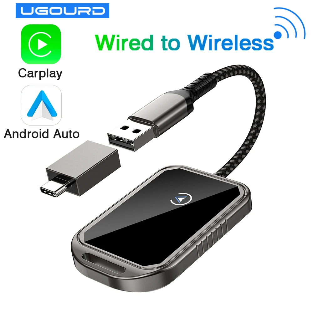 

2 в 1, проводной к беспроводному Carplay Android Auto Mini Box Dongle, беспроводной адаптер Carplay для Toyota Mazda Chevrolet Ford Hyundai