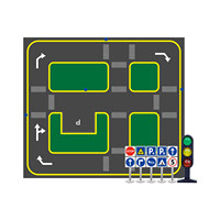 Yahboom Autopilot Track Map 2.8m*3.2m UV Printing Canvas for DIY Smart Robot Car Automatic Driving Model Training