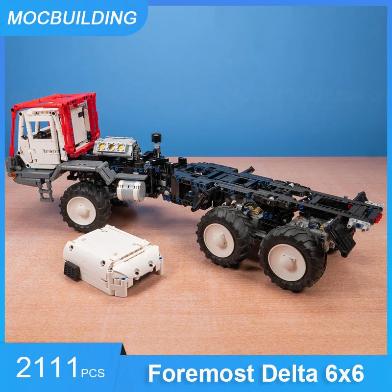 

Строительные блоки MOC Foremost Delta 6x6, ручная версия, сделай сам, сборка кирпичей, транспорт, креативные развивающие игрушки, подарки, 2111 шт.