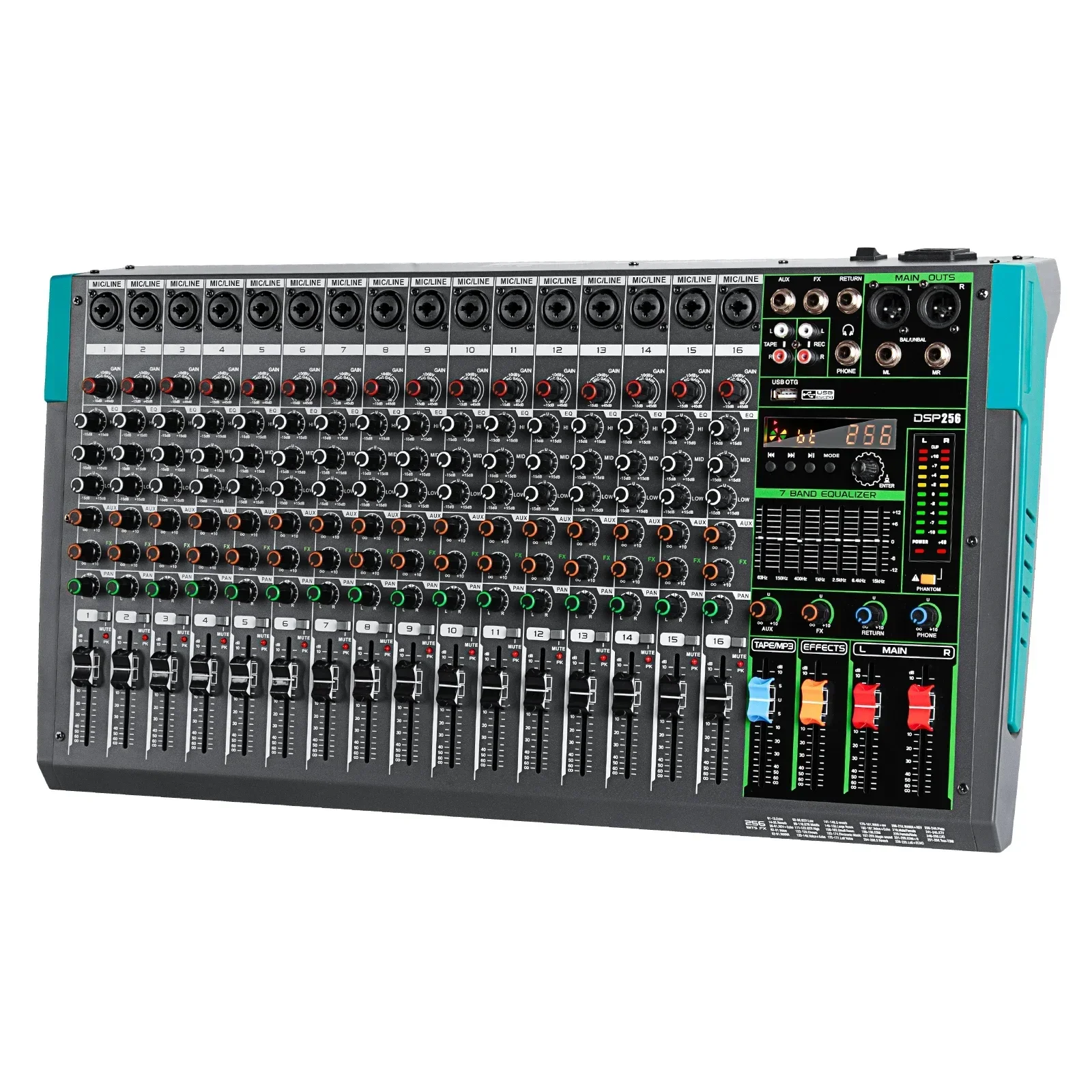 MG16 konsol mixer audio Digital, Mixer Audio Digital profesional, antarmuka mixer audio 16 saluran, untuk panggung, dj, pertunjukan