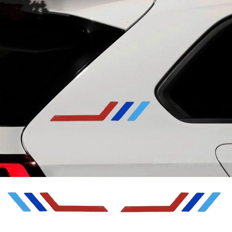 2Pcs Car Decals Stickers For BMW E28 E30 F30 E36 E39 E46 E60 E61 F10 E90 E92 X1 X3 X5 X6 520 525 530 Rear Quarter Window Sticker
