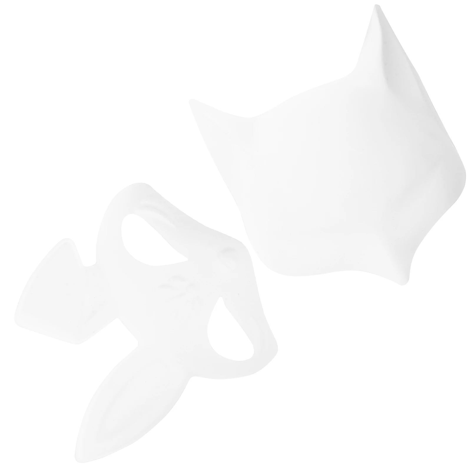 

4 Pcs Makeup Costume Props White Mask Halloween for Pvc DIY Fox Masks Your Own Carnival