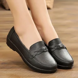 Sapatos Femininas Women Cute Sweet Light Weight Spring Slip on Flat Loafers Lady Cool Bow Tie Comfort Anti Skid Work Shoes A255