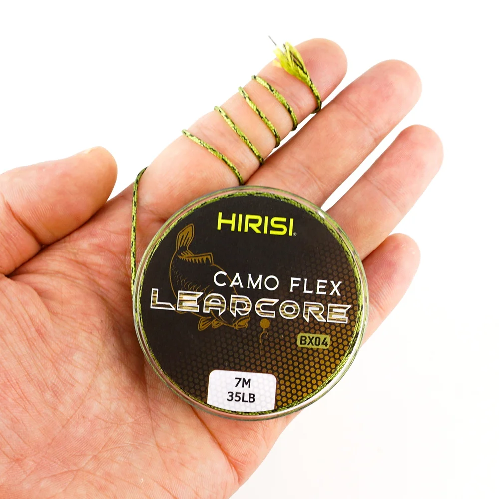 Hirisi BX04 2 Stück 7M 35LB Camo Leadcore Geflochtene Schnur für Hair Rig Herstellung Karpfenangelzubehör – Detail 2