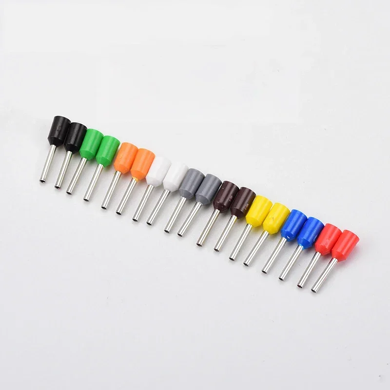 1000/500 pcs copper cable insulated connector terminal Crimping terminal Cold insulated terminal VE0508 7508 1008 1508 2508 4009