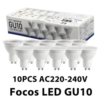 10個裝 Focos GU10 射燈 220V LED燈泡 批發 9W 白色暖光 3000K 6000K 適用於家庭商業建築 10 最佳銷售 GU10 220V LED燈 - №5