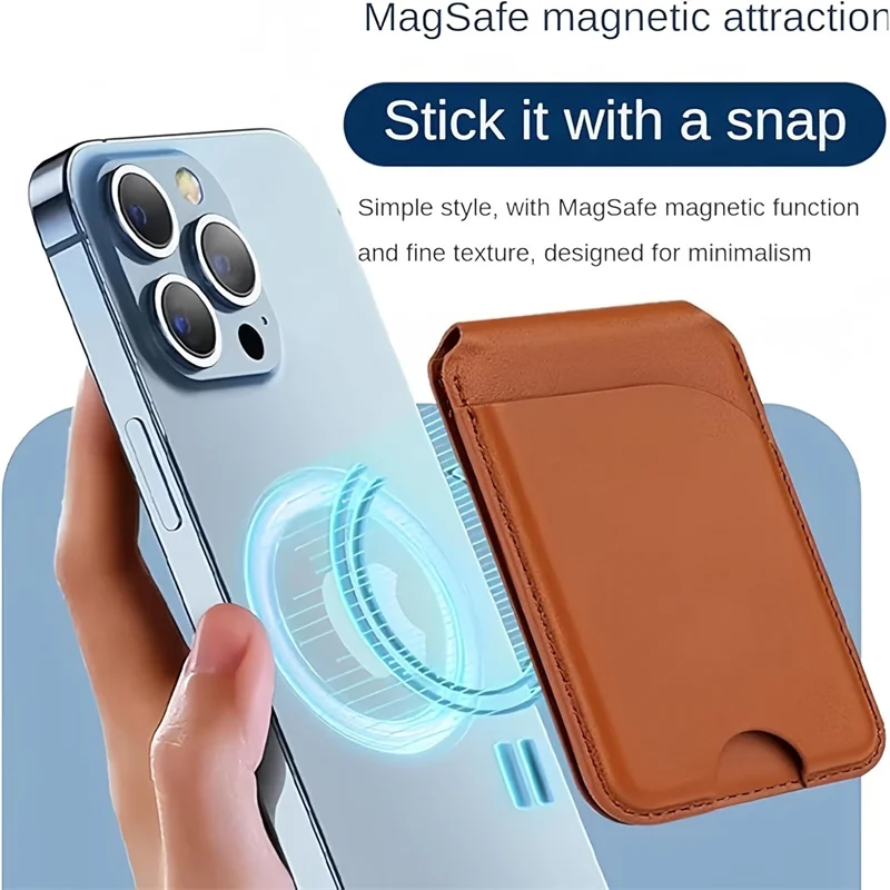 Pivot-Fold Magnetic Card Holder With Magsafe Strong Magnetic Phone Mount With Adjustable Stand