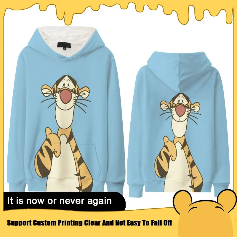 

Disney Joint Hoodie Women Spring 2024 New Hooded Tigger Winnie Cartoon Clothes For Children