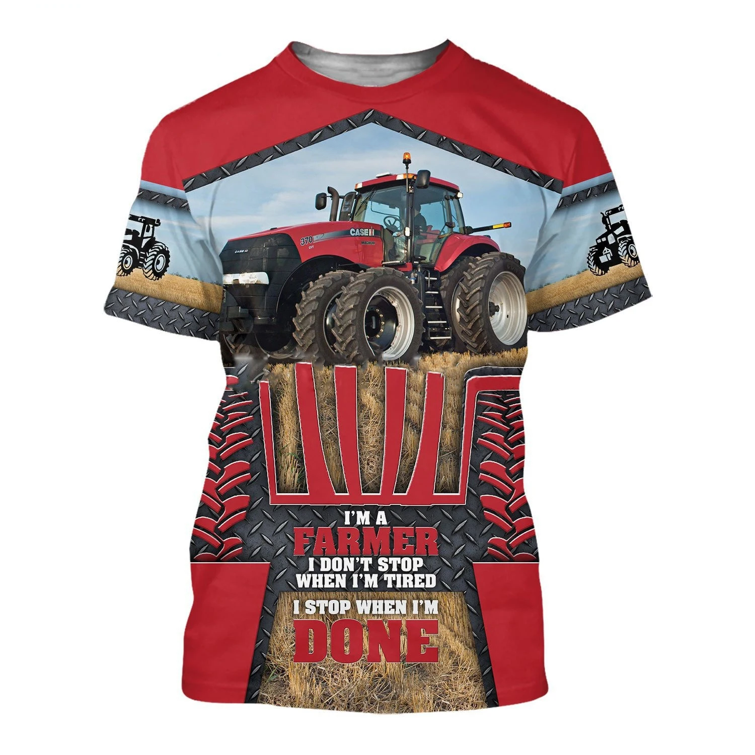 Truck Tractor 3d Print T-Shirt Heren En Dames Mode Casual T-Shirt Harajuku Street Kleding Plus Size Top