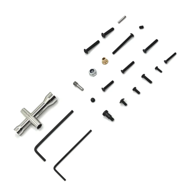 อัพเกรดโลหะ Retrofit สกรูกล่องเครื่องมือสําหรับ 1/12 RC รถ MN128 MN86 G500 RC รถอะไหล่