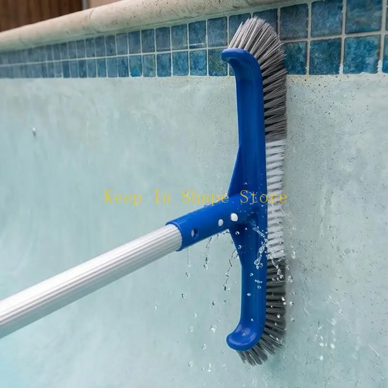 U1JC Swimming Pool Wall Brush Head with Scrubbing Bristles High Efficiency Pool Scrub Brush Pool Floor Wall Cleaning Tool