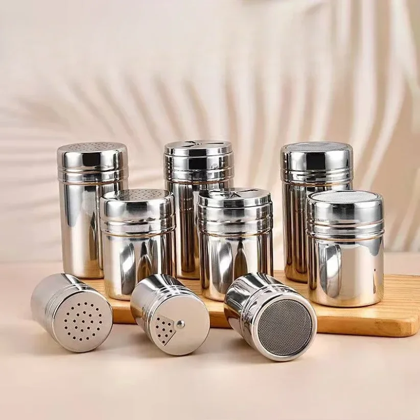 

Multi-purpose Stainless Steel Seasoning Jar Salt Sugar Bottle Rotating Cover Kitchen Gadgets Spice Pepper Shaker Spice Jar