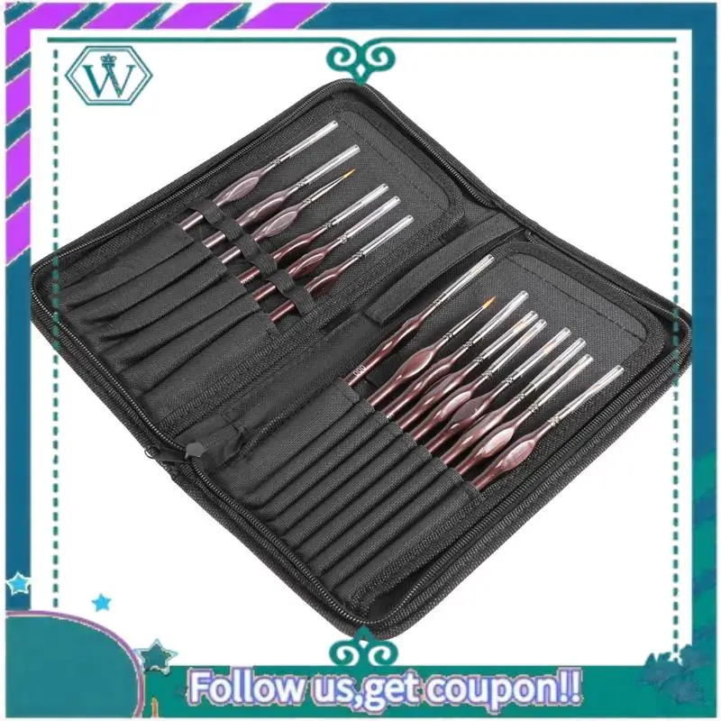 A75Q-Detail Paint Brush Set,15Pcs Miniature Painting Brushes Kit,Professional Mini Fine Paint Brushes Set