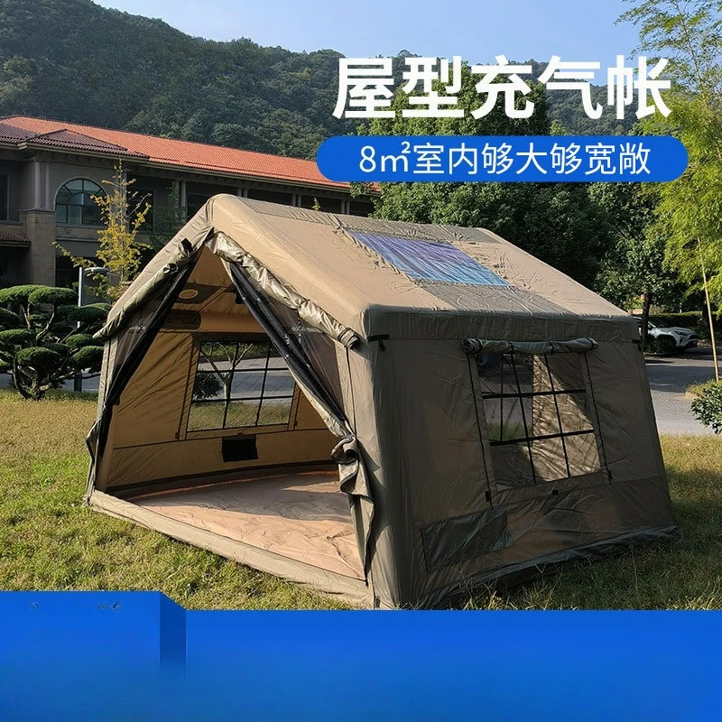 Inflatable tent 3-5 people Foreign trade upgrade air column outdoor camping thickened cotton tent