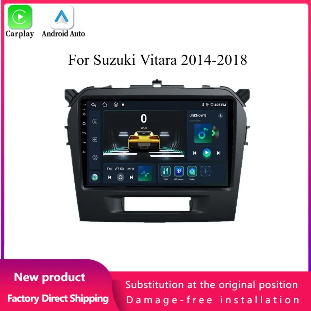 

Car Radio Multimedia Video GPS For Suzuki Vitara 2014-2018 Android 14 Navigation Wireless Bluetooth Carplay Touch Screen Stereo