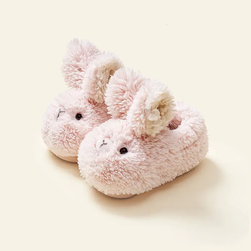 

kids cotton shoes cute warm winter girls shoes hairy indoor home slippers for children boy winter new cartoon baby slipper