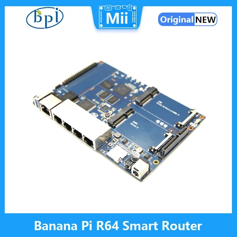 Banana pi BPI-R64 roteador inteligente baseado placa de desenvolvimento uso mediatek mt7622 64bit 5 porto 10/100/1000 mb ethernet porto