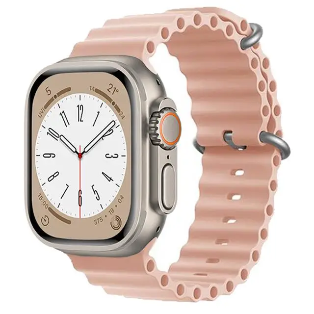 Ocean Strap voor Apple Watch Band Ultra 3 2 49mm 44mm 40mm 45mm 41mm 46mm Siliconen Correa Armband iWatch Series 7 6 SE 8 9 10 11