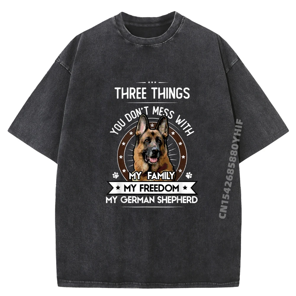 

Three Things You Don It Mess With German Shepherd, хлопковые футболки с рисунком, подарки для мужчин, мужские топы, футболки с принтом, стираная одежда