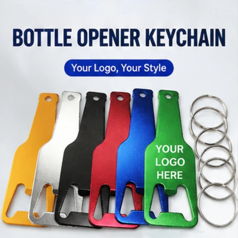 30PCS Personalized Creative Aluminum Alloy Beer Bottle Opener Portable Opener Custom LOGO Promotional Gift For Activities