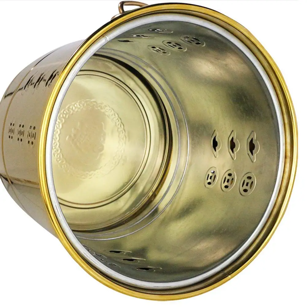 304 الفولاذ المقاوم للصدأ حرق دلو النار الموقد دلو التقليدية ورقة المال حرق برميل وعاء الكنز للخارجية