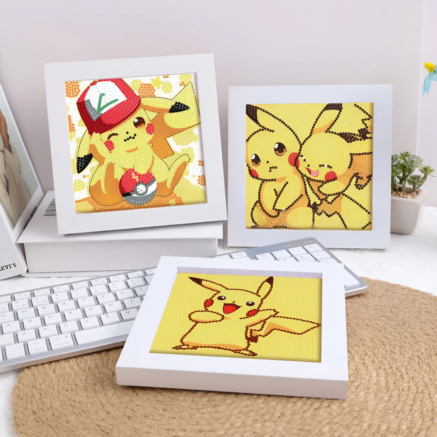 

Pokémon Diamond Drawing Children's Leisure DIY Boys and Girls Decorate Rooms Kawaii Cartoon Anime Patterns Friends Birthday Gift