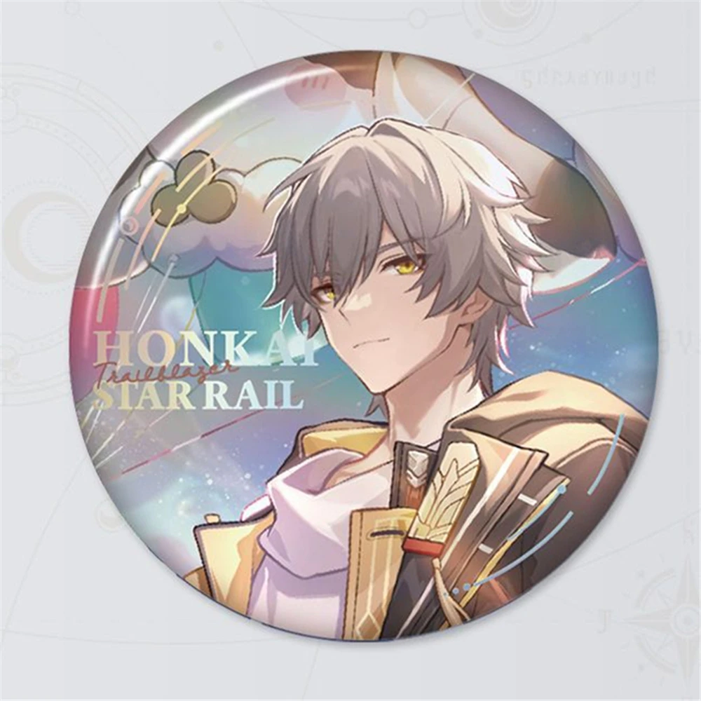 Game Honkai: Star Rail Trailblazer Stelle Caelus Firefly AR-26710 Misha LAND Cosplay Badge Pin SPTE Tinplate Brooch Accessories