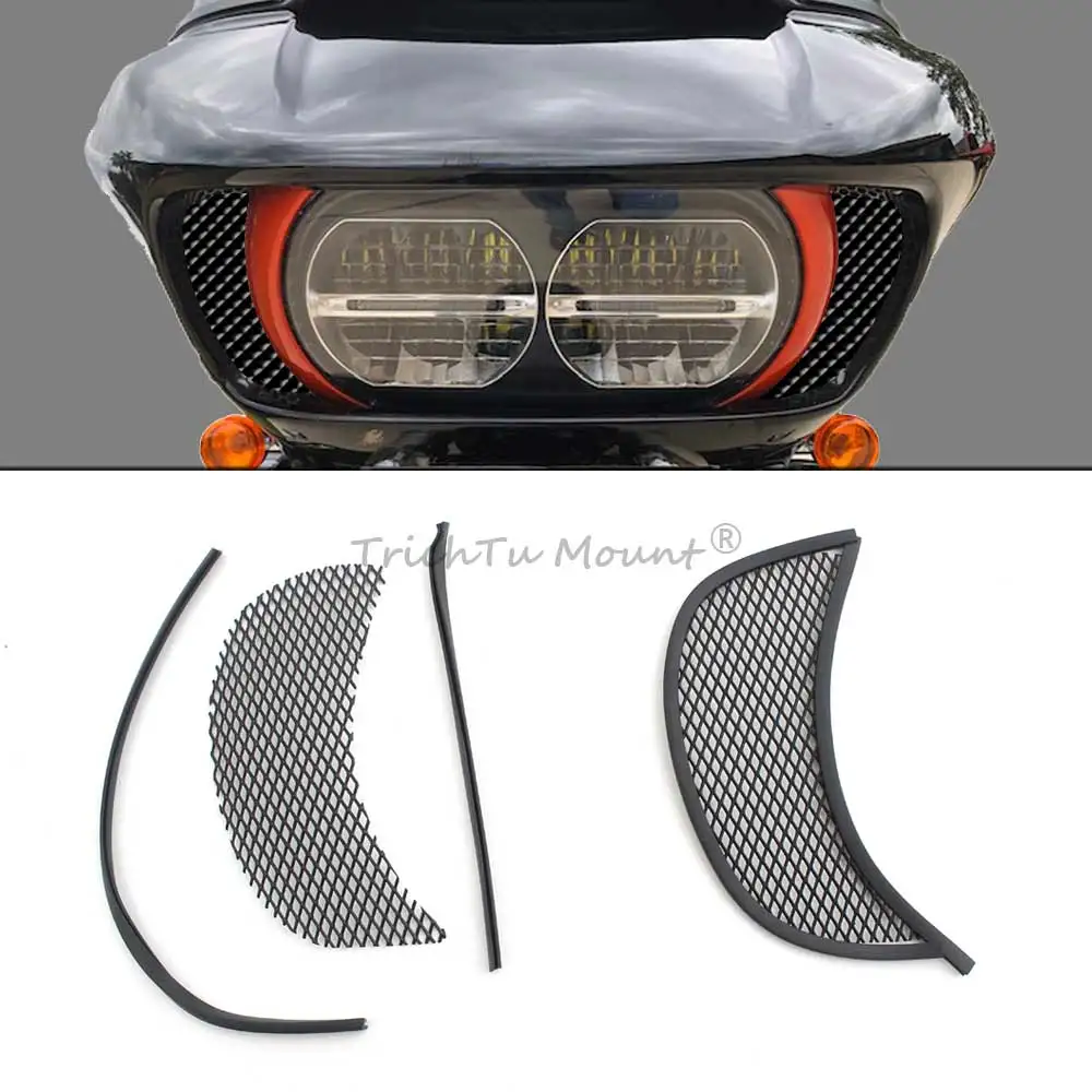 Motorcycle Mesh Vent Screen Grille Side Ventilation Grille For Harley Touring Road Glide CVO/SE FLTRXSE 2015-2023