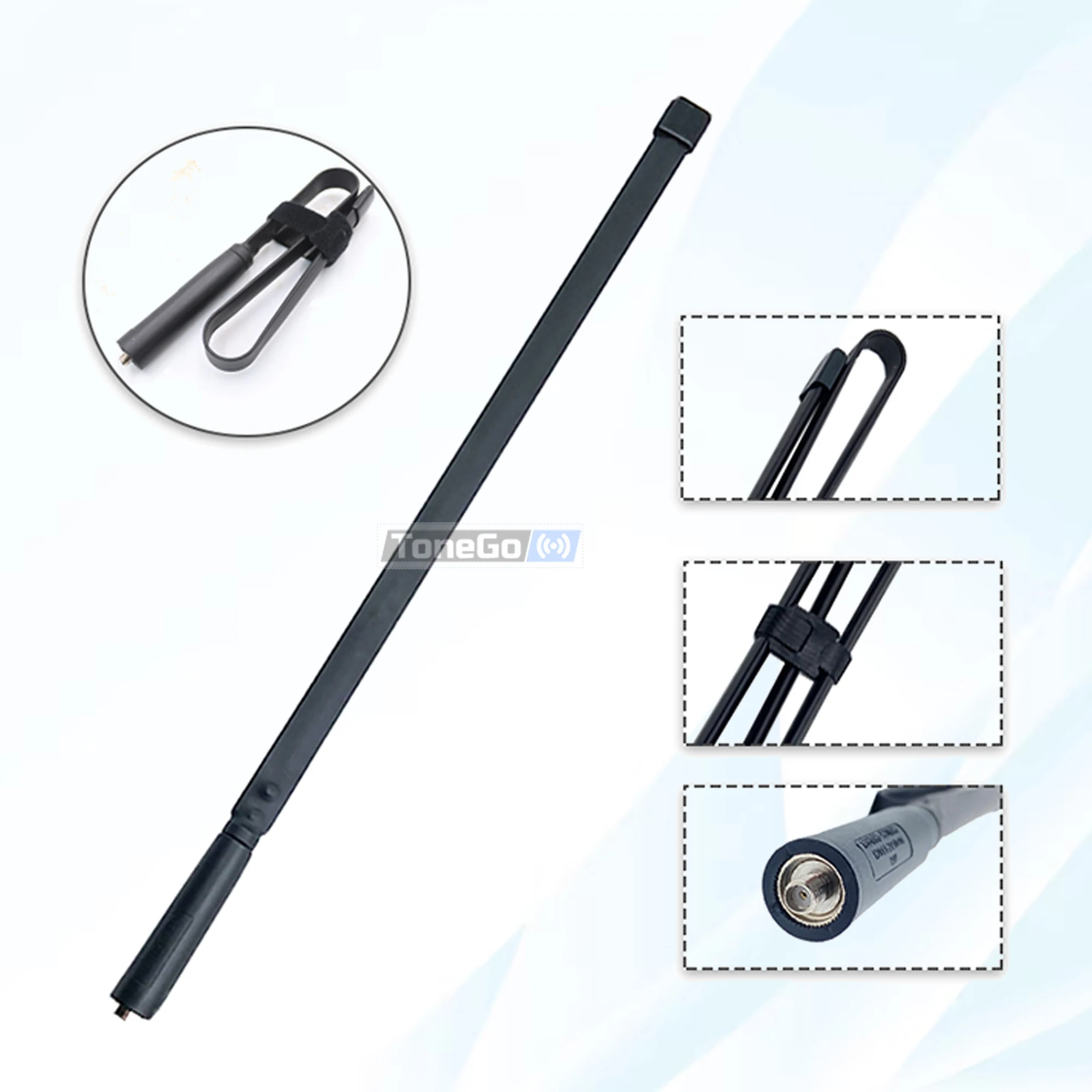 CS هوائي تكتيكي SMA-أنثى ثنائي النطاق VHF UHF 144/430Mhz قابل للطي لراديو Baofeng DM-32 UV-32 DM-1701 QuanSheng UV-K6 TK118