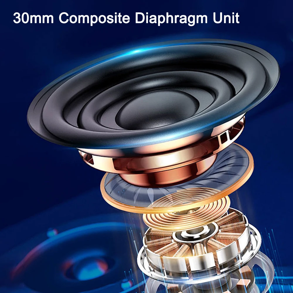 Cuffie wireless Bluetooth V5.3 Cuffie da camionista Cuffie per chiamate in vivavoce con microfono per call center Office