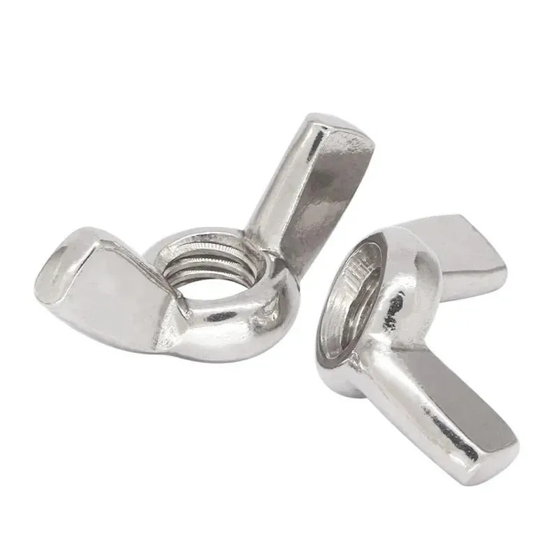 20/30/50/100 pcs M3 M4 M5 M6 M8 M10 M12 Wing Nuts 304 Stainless Steel Galvanized Wing Nuts Galvanized Hand-Tightened Nuts 5